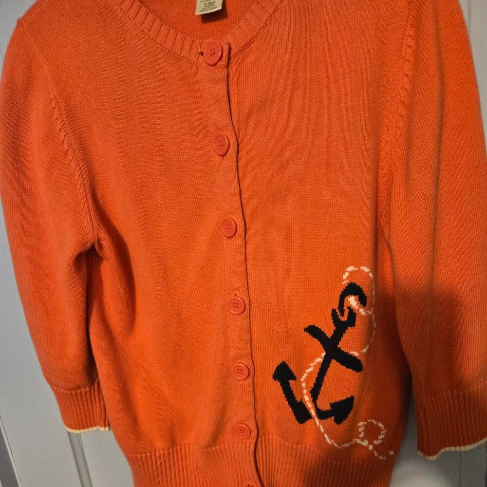 LL Bean Nautical Cardigan S